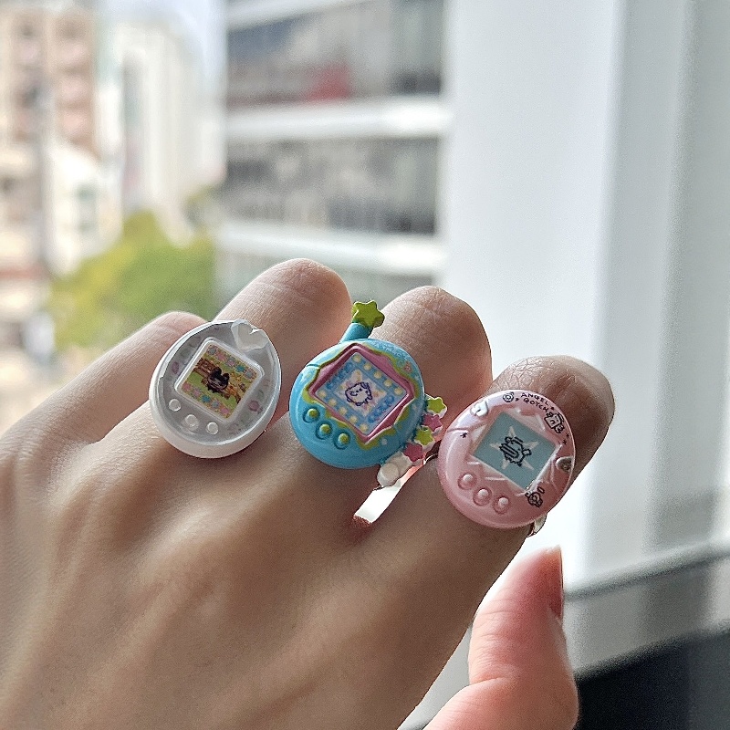 Bandai Model Tamagotchi - Bague décorative Bandai Tamagotchi authentique, modèle